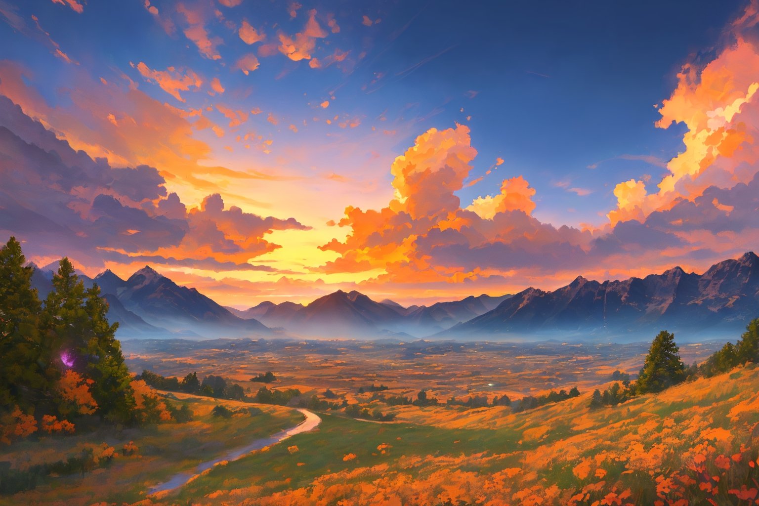 (best quality, 8K, ultra-detailed, masterpiece), (ultra-realistic, photorealistic), Immerse yourself in the breathtaking beauty of an 8K masterpiece showcasing a majestic mountain range entirely composed of shimmering crystal, aglow under the setting sun's gentle caress, casting the heavens into a canvas of pink and orange hues.