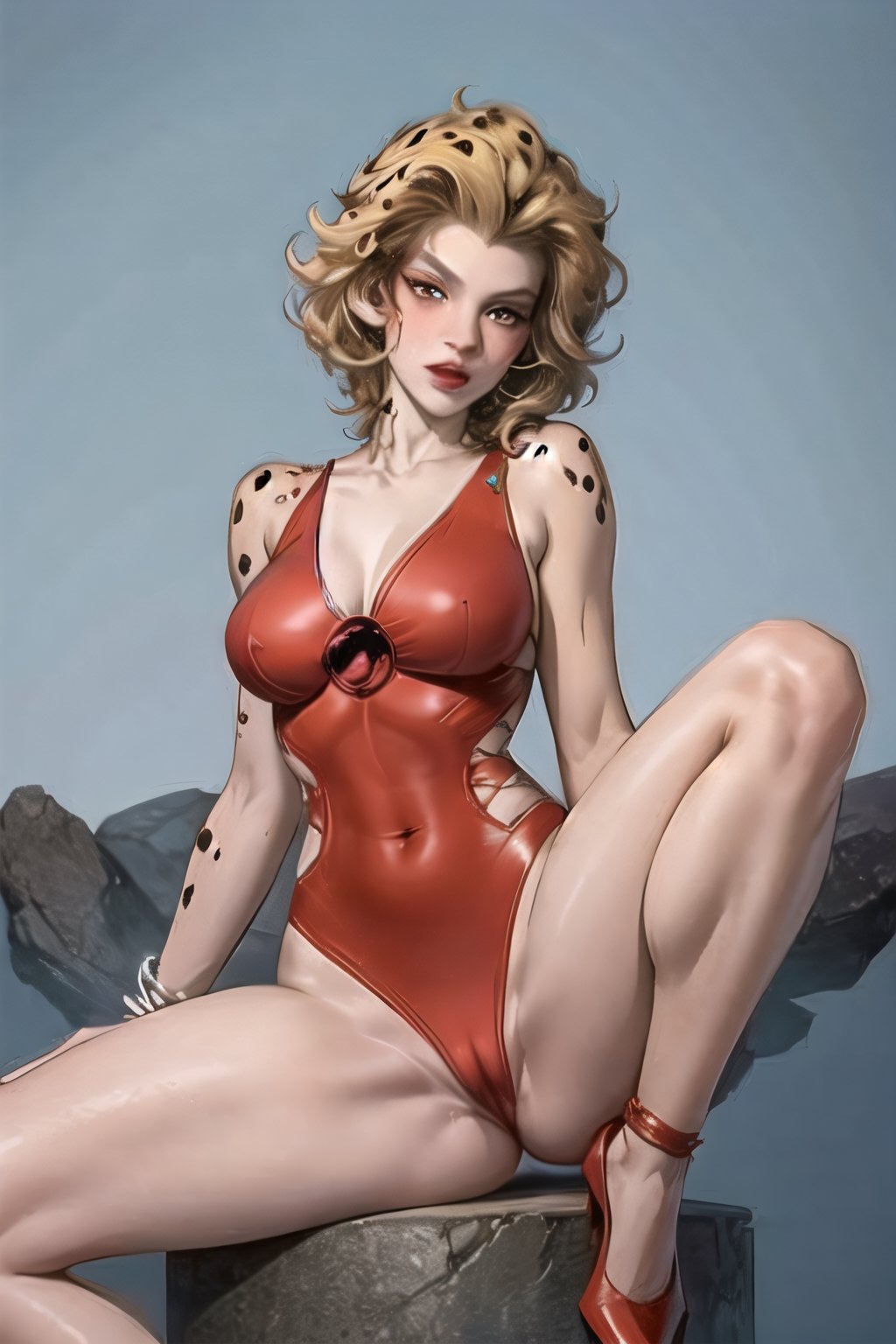 cheetara_bodysuit_aiwaifu, naked, facial portrait, sexy stare, anal portrait, Spreading legs, ,AssRipple