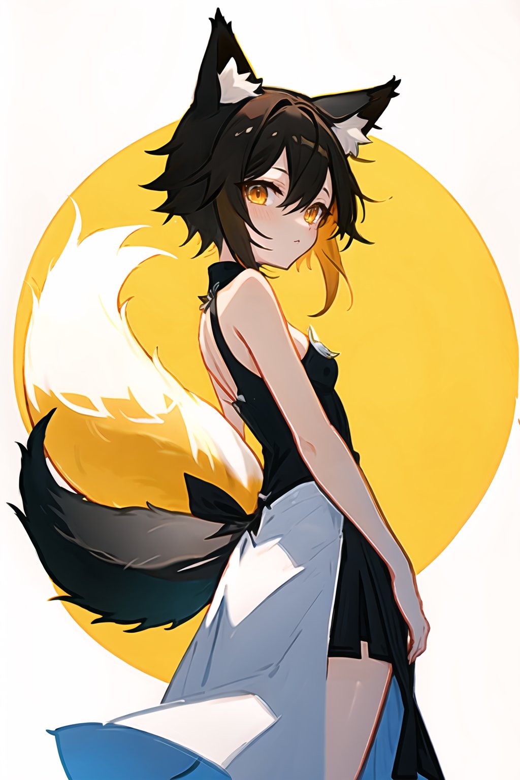 #Cetus🍋 

🎨Запрос: fox_ears, fox_tail, animal_ears, animal_tail, small_breasts, short_hair, orange_eyes, cute, adorable