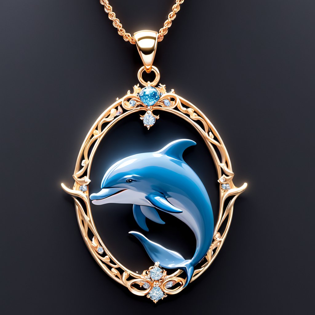 dolphin Pendant,masterpiece,best quality,8k,cg,
