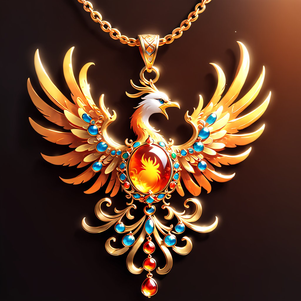 phoenix Pendant,masterpiece,best quality,8k,cg,