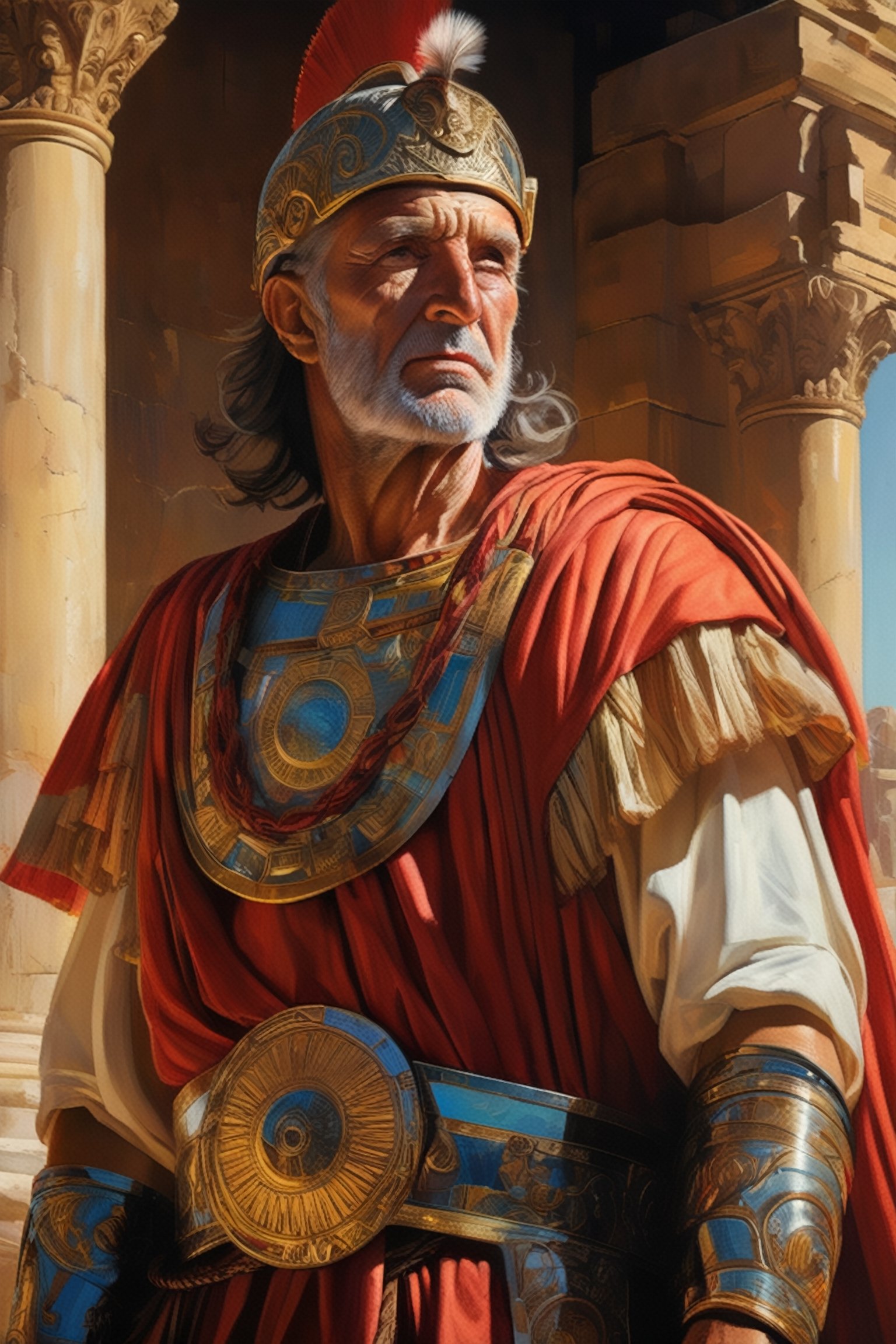 (masterpiece), (extremely intricate), fantasy, ((hyper-realistic, 4K, ancient Romans, year 276 to 282)

Emperor Probus was assassinated



(((colorful clothing, intricate details on clothing))), (perfect composition:1.4), aspect ratio 1:1, beach, deviantart hd, artstation hd, concept art, detailed face and body, award-winning photography, margins, detailed face, professional oil painting by Ed Blinkey, Atey Ghailan, Jeremy Mann, Greg
