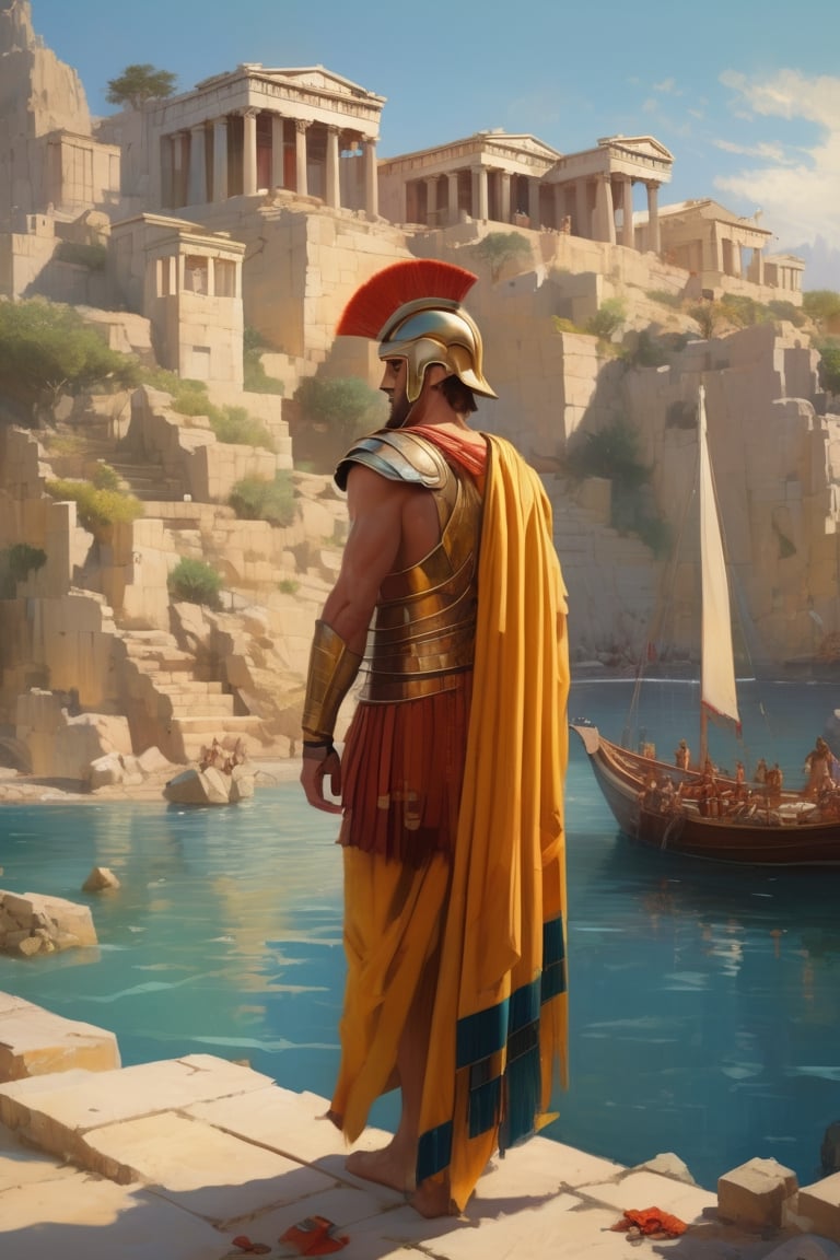 (masterpiece), (extremely intricate), fantasy, ((hyper-realistic, 4K, 331 BC),

(view of the city of Ancient Greece)
 
(((colorful ancient Spartan clothing, intricate details on clothing))), (perfect composition:1.4), aspect ratio 1:1, beach, deviantart hd, artstation hd, concept art, detailed face and body, award-winning photography, margins, detailed face, professional oil painting by Ed Blinkey, Atey Ghailan, Jeremy Mann, Greg
