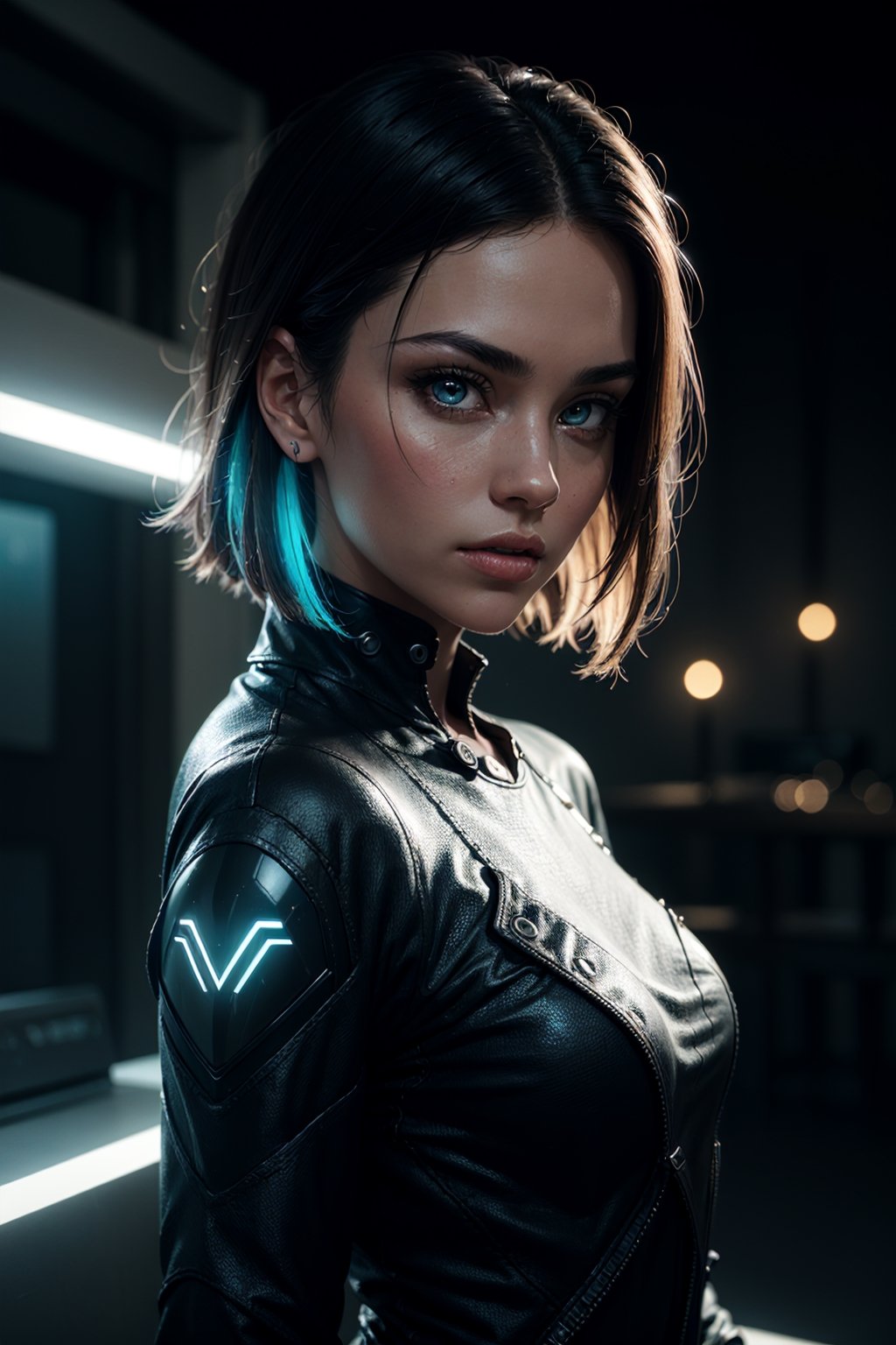 sci fi character art, cool artwork, futuristic style, in the style of 32k uhd, atey ghailan, geoff johns, dark yellow and gray, (futuristic dress, glowing dress), (detailed face, upper body:1.2), (detailed eyes, glowing eyes:1.2), shiny skin, realistic hair 

panasonic lumix s pro 50mm f/1.4, techpunk, knightcore, futuristic, (detailed background), detailed landscape, 

masterpiece, best quality, realistic, side light, volumetric light, rich colors, dramatic lighting, (full dual colour lighting:1.2), (hard dual colour lighting:1.4), fine detail, absurdres, extremely detailed, depth of field, ((realistic lighting)) ultra highres, (masterpiece:1.2), (ultra detailed), (best quality), intricate, comprehensive cinematic, magical photography, (gradients), colorful, 