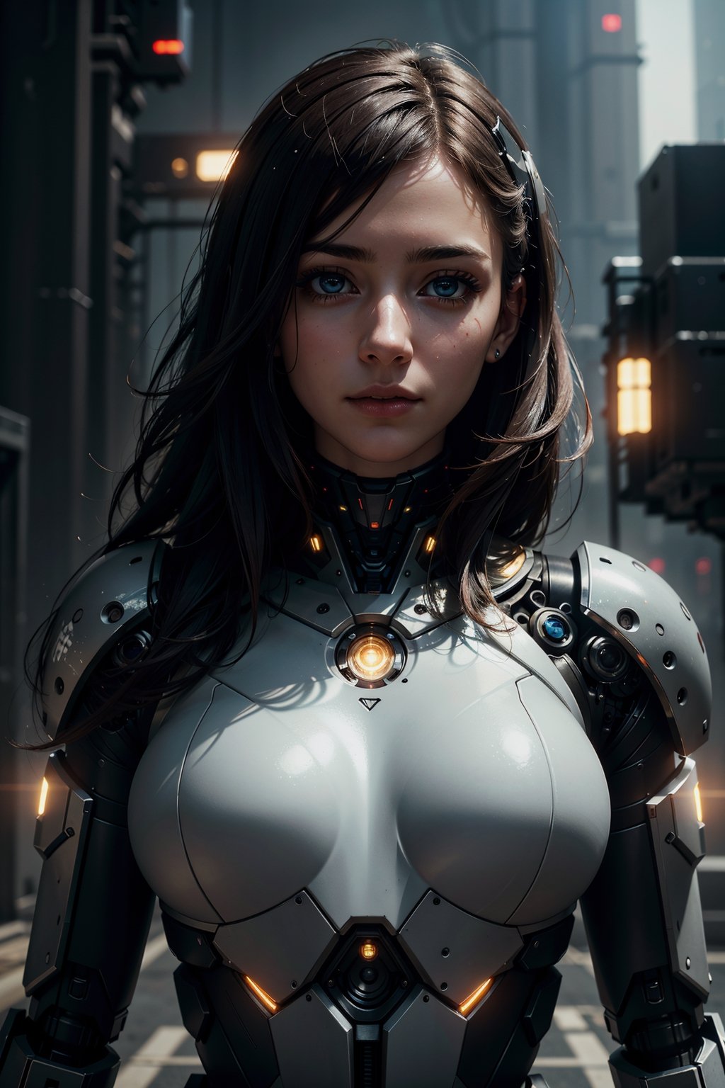 masterpiece, best quality, beautiful lighting, ultra detailed, hypery
1girl, mechanical arms, cyborg, dark mood, dystopia, glowing, looking at viewer, medium hair, bokeh (intricate details, hyperdetailed:1.15), detailed, light passing through hair, (official art, extreme detailed, highest detailed),