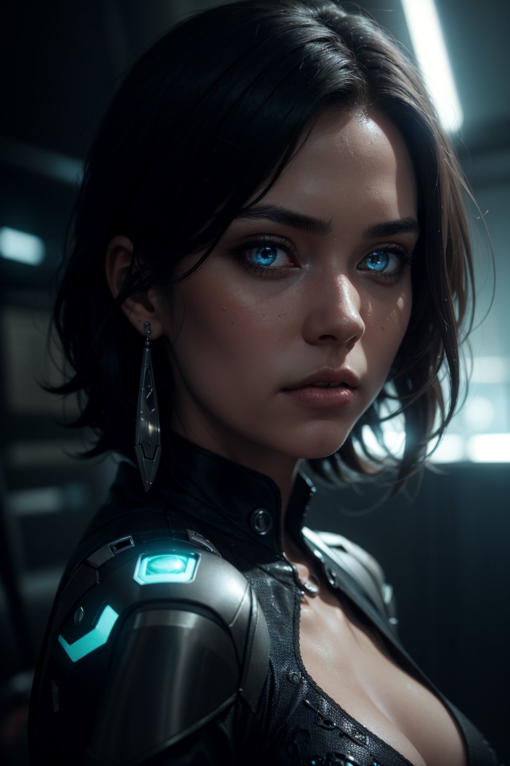 sci fi character art, cool artwork, futuristic style, in the style of 32k uhd, atey ghailan, geoff johns, dark yellow and gray, (futuristic dress, glowing dress), (detailed face, upper body:1.2), (detailed eyes, glowing eyes:1.2), shiny skin, realistic hair 

panasonic lumix s pro 50mm f/1.4, techpunk, knightcore, futuristic, (detailed background), detailed landscape, 

masterpiece, best quality, realistic, side light, volumetric light, rich colors, dramatic lighting, (full dual colour lighting:1.2), (hard dual colour lighting:1.4), fine detail, absurdres, extremely detailed, depth of field, ((realistic lighting)) ultra highres, (masterpiece:1.2), (ultra detailed), (best quality), intricate, comprehensive cinematic, magical photography, (gradients), colorful, 