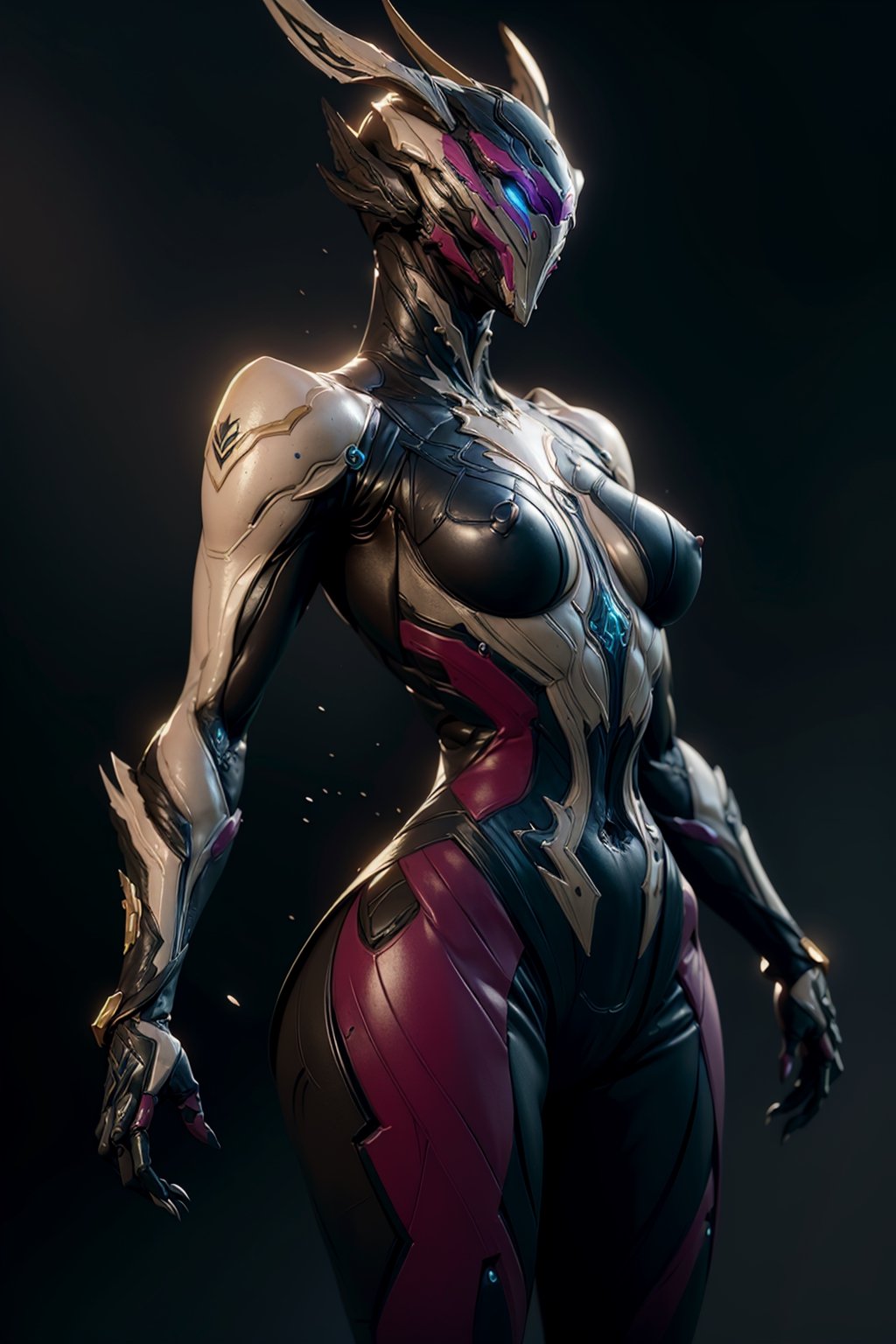 solo, anime, 1girl,aidol,  female_focus, cyber_background, future_background, warframe,Warframe