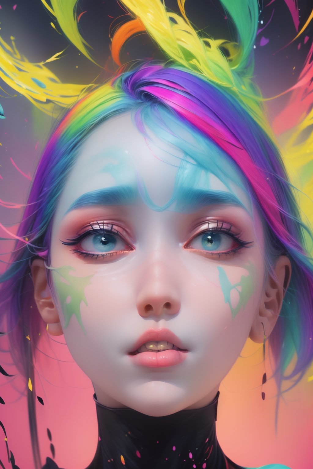 a drawing of a woman with colorful hair, rossdraws pastel vibrant, artgerm and lois van baarle, cgsociety saturated colors, beautiful fantasy art portrait, colorful palette illustration, colorful illustration, colorfull digital fantasy art, colorfull illustration, colorful aura, artgerm colorful!!!, ( colorful ), beautiful fantasy portrait, beautiful anime portrait, colorful digital painting
,fantasy,art