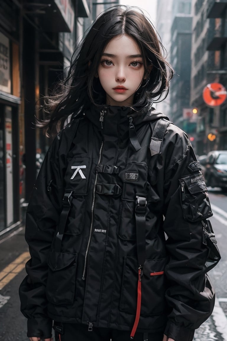 1girl,AgoonGirl,urban techwear,outfit,Detailedface,Detailedeyes