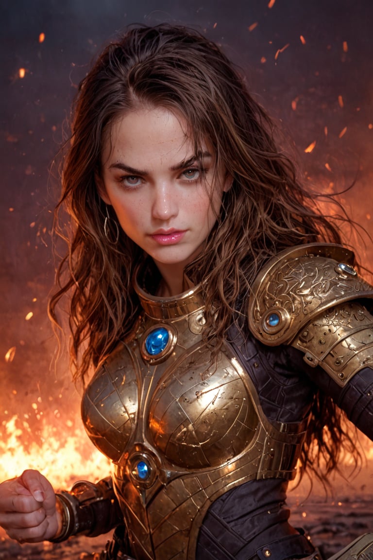 score_9, score_8_up, score_7_up, (unreal engine:1.5)
Fiery warrior woman, intense gaze, flowing wavy rainbow hair, detailed armor with golden accents, (glowing embers:1.5), dynamic lighting, (intricate design:1.5), fantasy art, pointing at viewer, furrowed brow, v-shaped eyebrows, looking at viewer, intense, (dynamic pose:2), fighting stance,