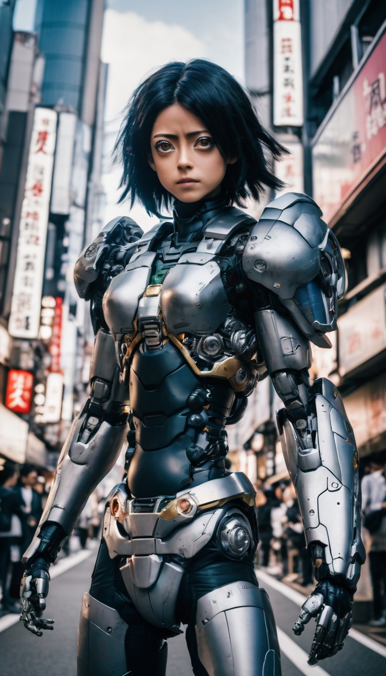 tokyo street view portrait photo of (Battle Angel Alita), cyborg style, cinematic, cinematic shot