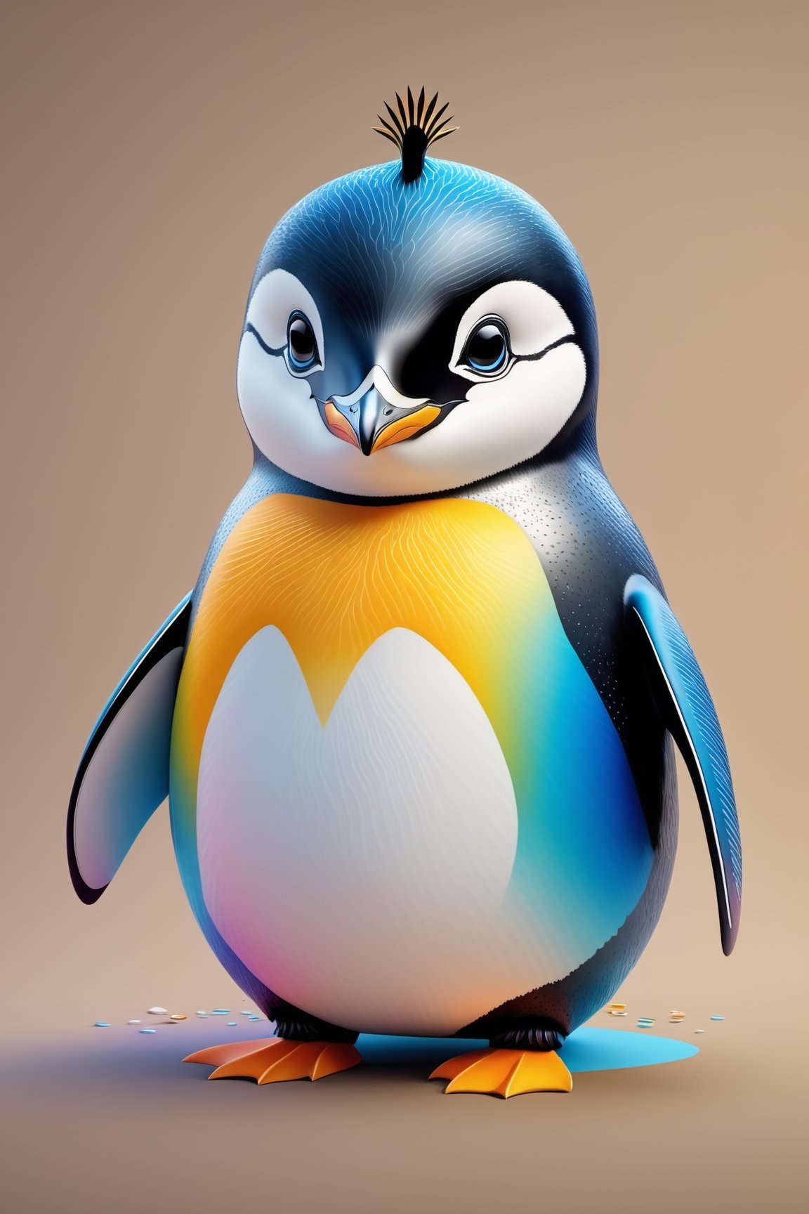 (full body) intricate coloring, vector graphic logo design of a penguin, 3-6-9 pattern, art and mathematics fusion, high resolution, kawaii, cute, Elegant, subtle gradient, sophisticated, muted color scheme, hyper detailed, trending at artstation, sharp focus, studio photography, highly detailed, centered, bright color, solid dark background, made with adobe illustrator, movie still, Leonardo Style, 3d style ,3d style