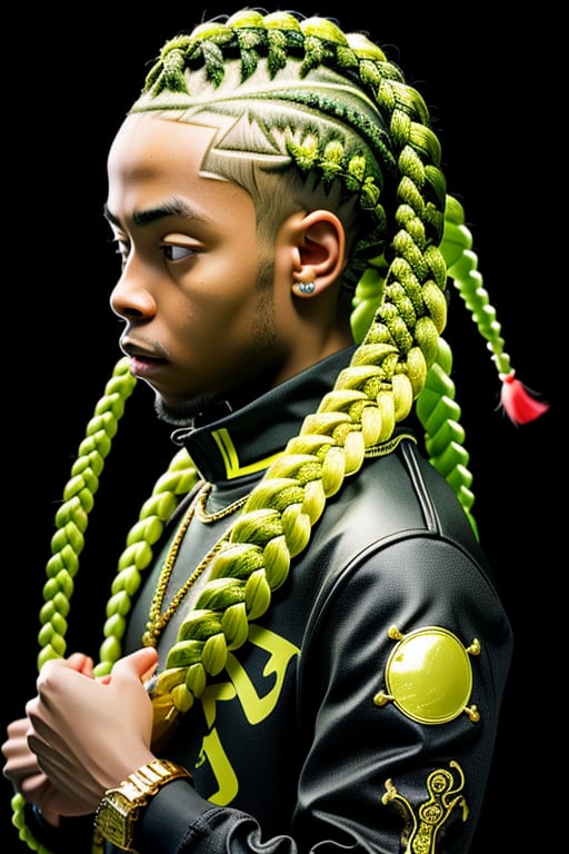 ((Best quality)), ((masterpiece)), ((realistic)) and ultra-detailed photography  1Boy nkneghmn  neon  ((Braided Hair)).  , Teen Male Boy, Rapping in a Fantasy Background with lots of gold jewelry and tons of diamonds
,nkneghmn,sakura haruno,Science Fiction,weapon,niji3