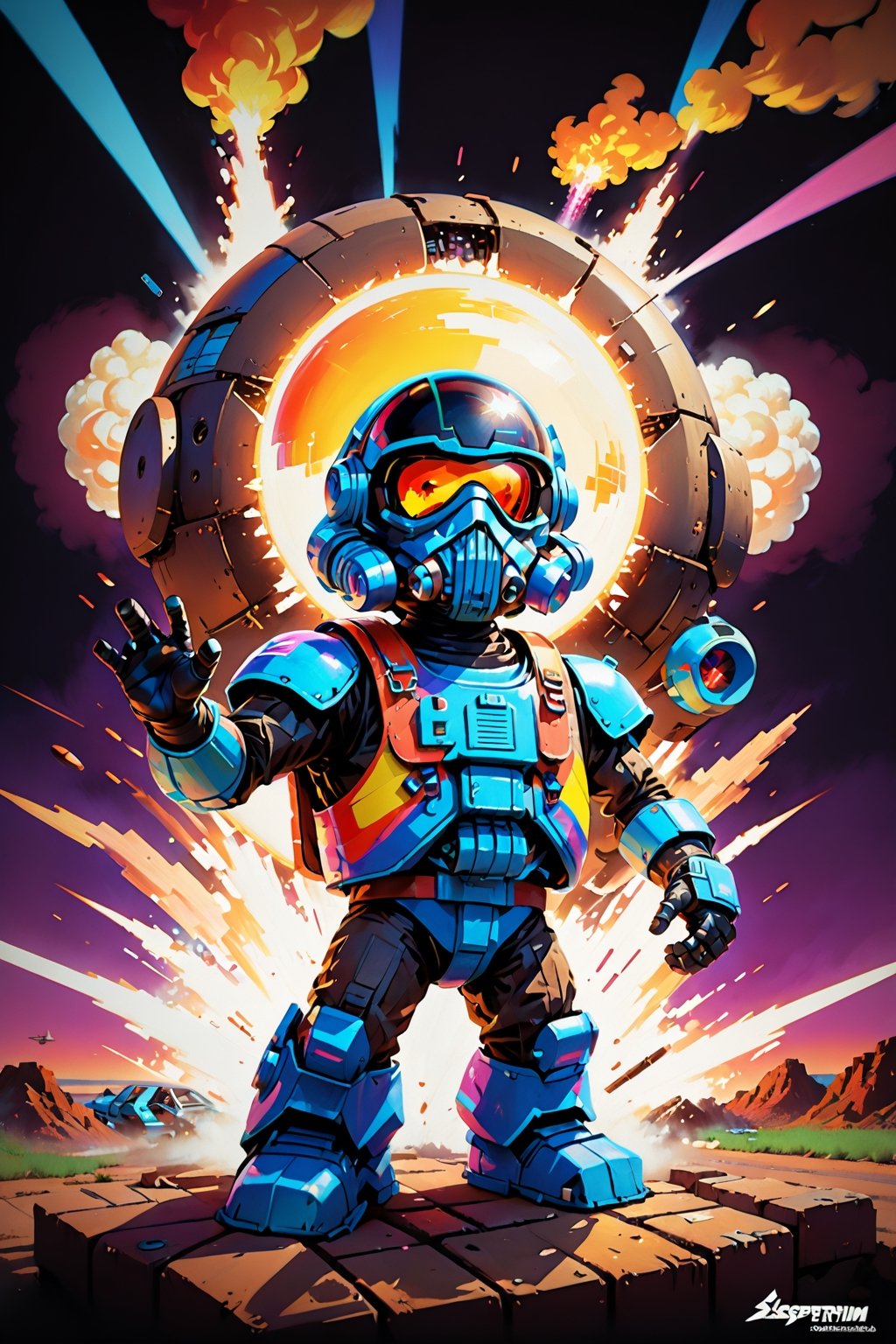 Bomb Jack, reimagined 80s zxspectrum game character, game poster style, digital painting, cover artist Dave Rapoza, 8k, concept art, sharp, intricate, highly detailed, UHD drawing, mastery, acrylic painting, style of makoto shinkai, jamie wyeth, james gilleard, edward hopper, greg rutkowski, score_9, score_8_up. 