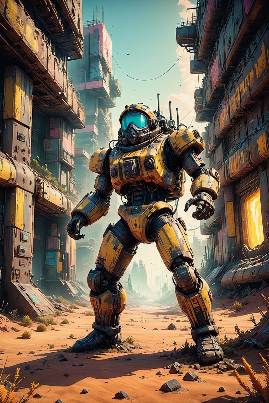 (Bomb Jack reimagined 80s zxspectrum game character), super hero lycra suit, face mask), game poster style, digital painting, cover artist Dave Rapoza, 8k, concept art, sharp, intricate, highly detailed, UHD drawing, mastery, acrylic painting, style of makoto shinkai, jamie wyeth, james gilleard, edward hopper, greg rutkowski, score_9, score_8_up. ,Comic Book-Style