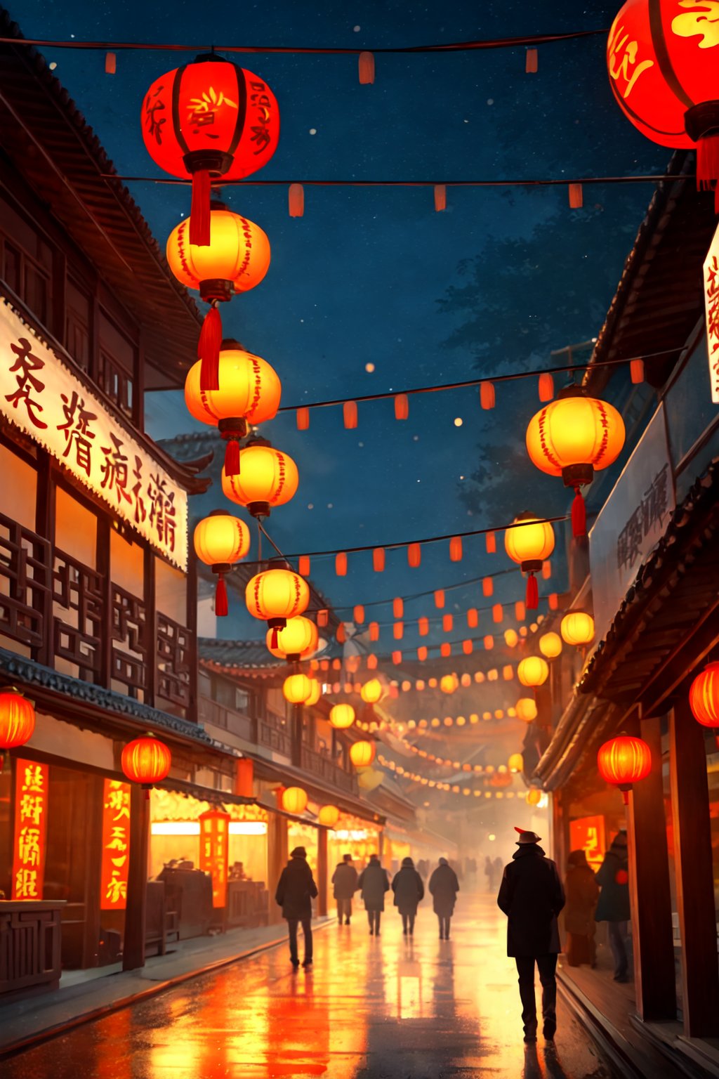  red lanterns, chinese culture, traditional, festive, decorations, atmospheric photo