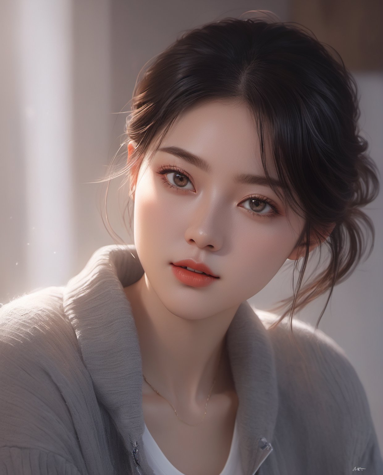 modelshoot style, extremely detailed CG unity 8k, beautiful grey eyes, elegant, sexy, professional majestic oil painting by Atey Ghailan, Dylan Kowalski, Anthonis Mor, Rossdraws, by Rashed AlAkroka, ArtStation, CGSociety, Intricate, High Detail, Sharp focus, shine Bright, volumetric lighting, photorealistic painting art by Midjourney and Aku 悪, perfecteyes, gym clothes,Detailedface, big body, looking at viewer, portrait, dark yellow hair, short hair, (hlfcol haired girl with color1 and col), facing forward,(hlfcol haired girl with color1 and col),b3rli