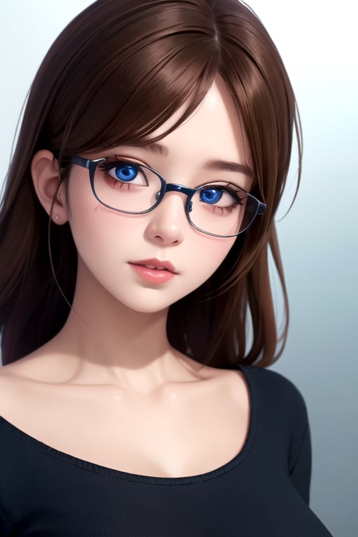 masterpiece, best quality, 1girl with glasses, colorful, finely detailed beautiful eyes and detailed face, bust shot,
extremely detailed CG unity 8k wallpaper