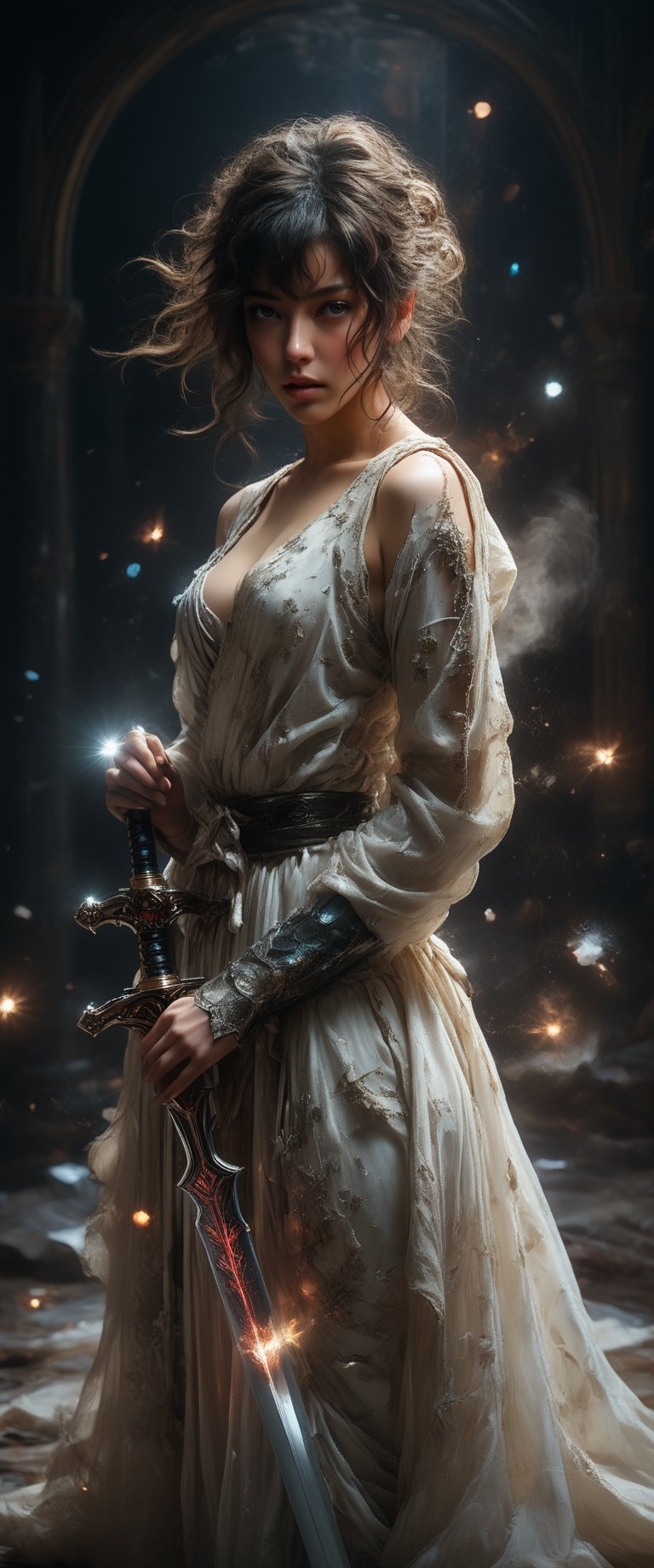 breathtaking ethereal RAW photo of female, (((by John Collier, John William Waterhouse,  sexy pinup style, silver, gold), (masterpiece),(ultra-detailed), (high quality), (high resolution), (best quality, highres, UHD), highres, absurdo, ultra detail, ultra quality, (((pinup, poster))(Masterpiece: 1.2), (a woman), best quality, ultra-detailed, 8k, HDR, highres,（absurdres:1.2）, Graphic novel art by creators Mark Brooks, Magali Villeneuve, Greg Hildebrandt, J. Scott Campbell, Ross Tran, Michael Whelan, Ariana Grande depicted as a Star Wars character, woman clad in white dress, wielding a sword, influences of Star Wars Expanded Universe, Dorian Cleavenger's style, dynamic poses, intense action, vivid colors, flowing fabrics, intricate linework, digital painting, ultra


 )), dark and moody style, perfect face, outstretched perfect hands. masterpiece, professional, award-winning, intricate details, ultra high detailed, 64k, dramatic light, volumetric light, dynamic lighting, Epic, splash art .. ), by james jean $, roby dwi antono $, ross tran $. francis bacon $, michal mraz $, adrian ghenie $, petra cortright $, gerhard richter $, takato yamamoto $, ashley wood, tense atmospheric, , , , sooyaaa,IMGFIX,Comic Book-Style,Movie Aesthetic,action shot,photo r3al ,bad quality image,oil painting, cinematic moviemaker style,Japan Vibes,H effect,koh_yunjung ,koh_yunjung,kwon-nara,sooyaaa,colorful,,armor,han-hyoju-xl
,DonMn1ghtm4reXL, ct-fujiii,ct-jeniiii, ct-goeuun,mad-cyberspace,FuturEvoLab-mecha,cinematic_grain_of_film,a frame of an animated film of,score_9,3D,style akirafilm,Wellington22A,Mina Tepes,lucia:_plume_(sinful_oath )_(punishing:_g,VAMPL, FANG-L ,kizuki_rei, ct-eujiiin,Jujutsu Kaisen Season 2 Anime Style,ChaHaeInSL,Mavelle,Uguisu Anko,Zenko,FuturEvoLab-lora-mecha,Golden Warrior Mecha,C7b3rp0nkStyle,Melona,Arlecchino_\(genshin_impact\),filuc