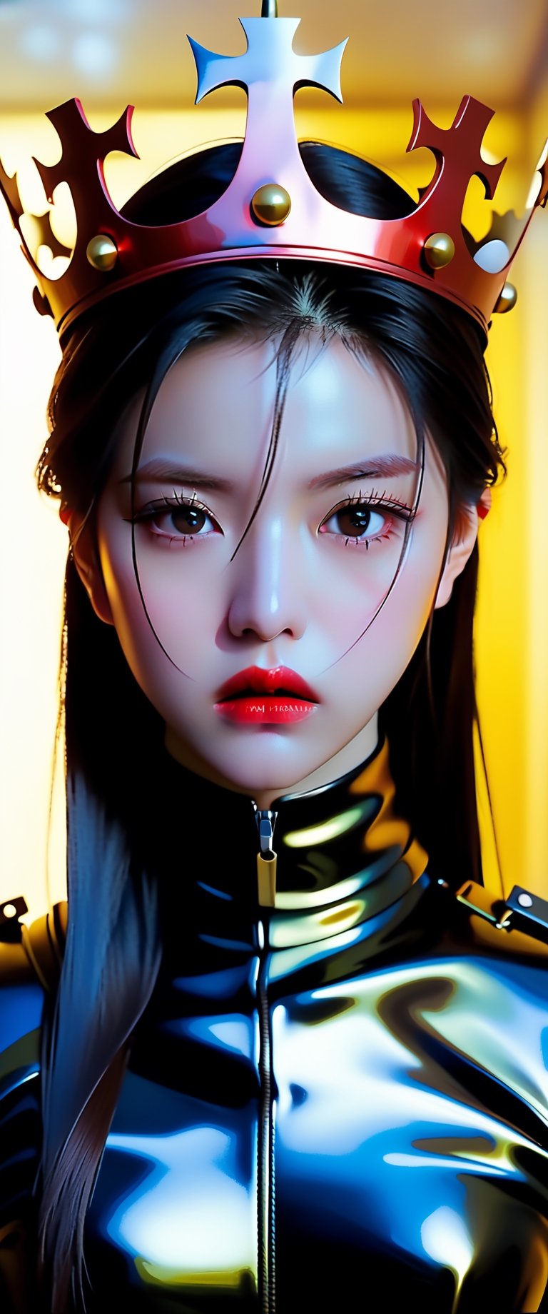 breathtaking ethereal RAW photo of female ((poster of a sexy [princess, suffering, burdened by the weight of a crown, ] in a [ ], pissed_off,angry, latex uniform, eye angle view, ,dark anim,minsi,goeun, , , )), dark and moody style, perfect face, outstretched perfect hands . masterpiece, professional, award-winning, intricate details, ultra high detailed, 64k, dramatic light, volumetric light, dynamic lighting, Epic, splash art .. ), by james jean $, roby dwi antono $, ross tran $. francis bacon $, michal mraz $, adrian ghenie $, petra cortright $, gerhard richter $, takato yamamoto $, ashley wood, tense atmospheric, , , , sooyaaa,IMGFIX,Comic Book-Style,Movie Aesthetic,action shot,photo r3al,bad quality image,oil painting, cinematic moviemaker style,Japan Vibes,H effect,koh_yunjung ,koh_yunjung,kwon-nara,sooyaaa,colorful,roses_are_rosie,armor,han-hyoju-xl
,Enhanced All,color art