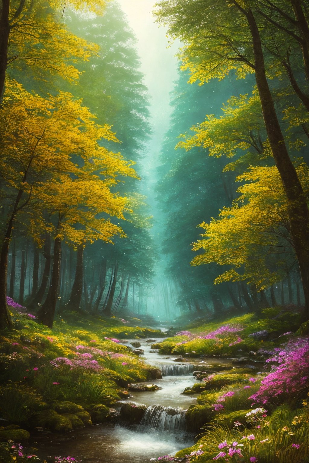 masterpiece, uhd, hdr, highly detailed, best quality, high quality,extremely detailed CG unity 8k wallpaper, An enchanting and dreamy scene of a fantasy forest, with towering trees, glowing mushrooms, and hidden fairy glens, creating a sense of mystique and enchantment, artstation, digital illustration, intricate, trending, pastel colors, oil paiting, award winning photography, Bokeh, Depth of Field, HDR, bloom, Chromatic Aberration ,Photorealistic,extremely detailed, trending on artstation, trending on CGsociety, Intricate, High Detail, dramatic, art by midjourney