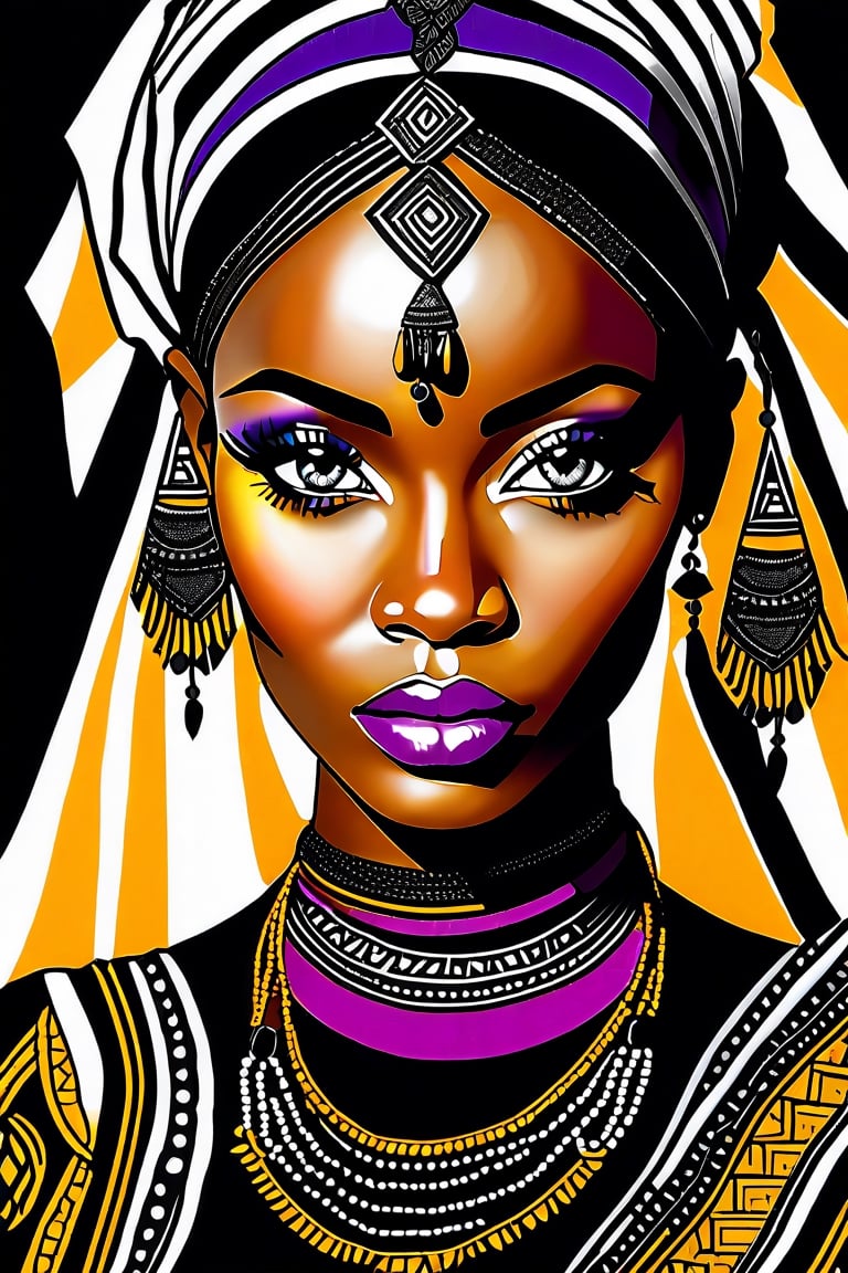 Black and white professional portrait photography of a (((stunningly beautiful african woman))), with intricate colored eyes, hyperdetailed face,  hyperdetailed eyes,  sharp focus on eyes,  8k,  80mm digital photo 