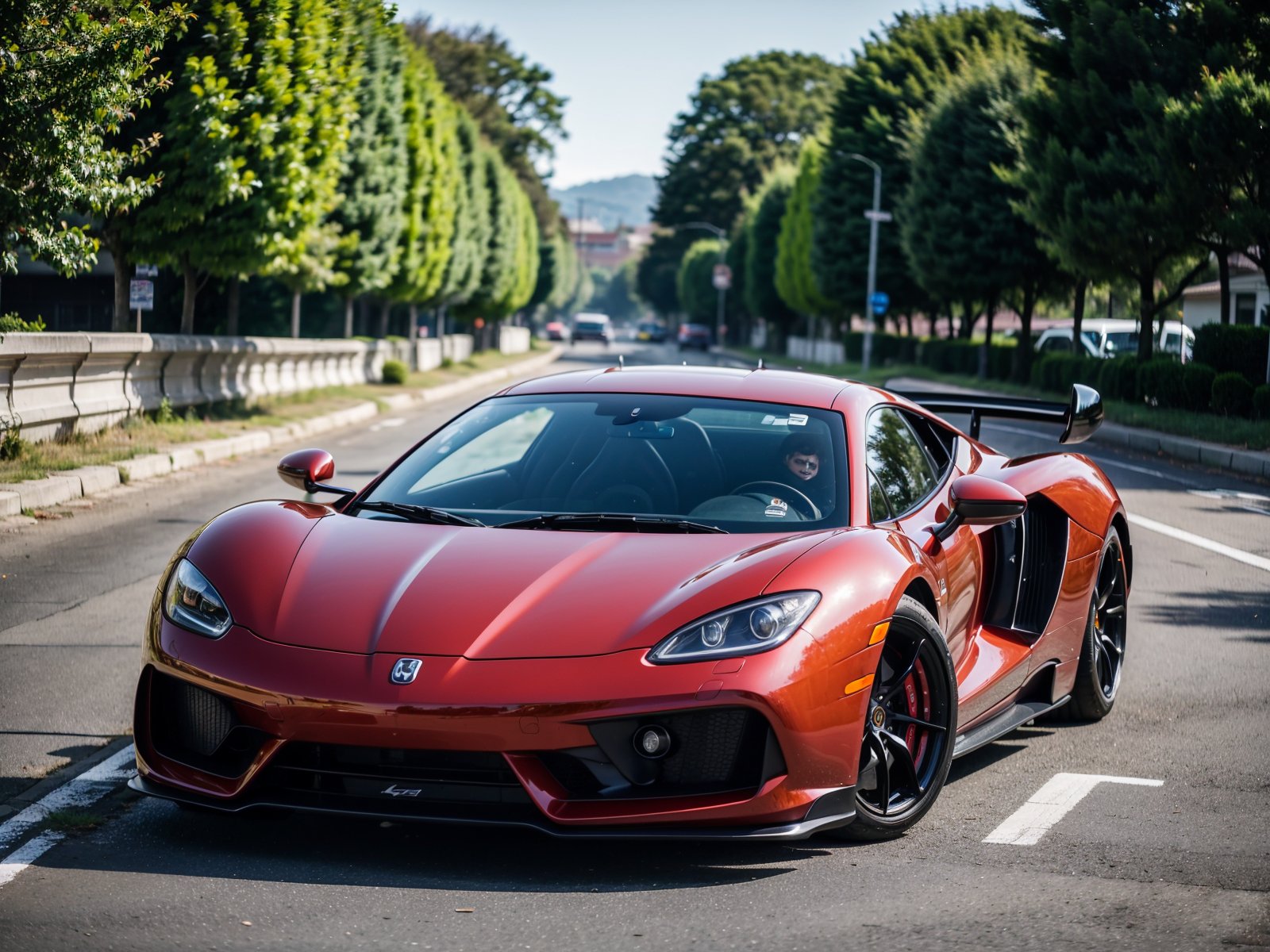 photo of super car, natural lighting, 8k uhd, high quality, film grain, Fujifilm XT3, cinematic lighting, street