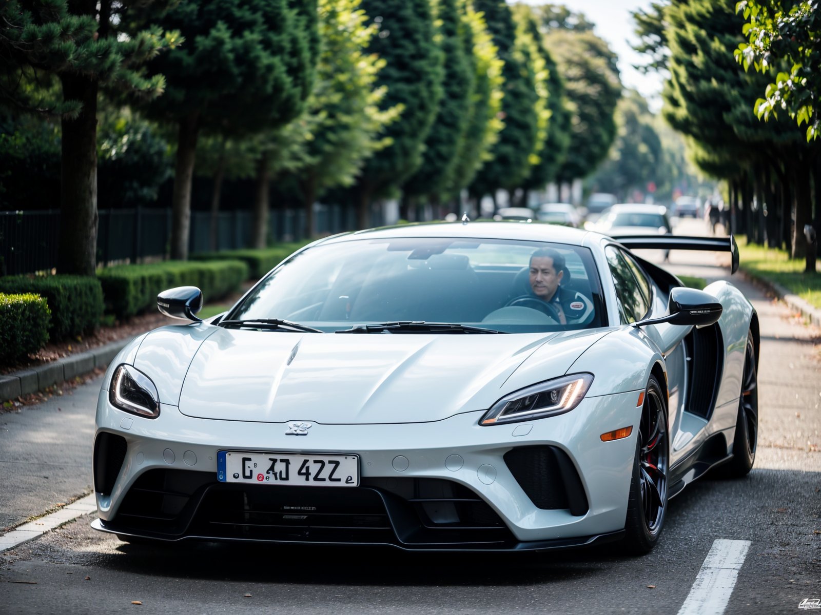 photo of super car, natural lighting, 8k uhd, high quality, film grain, Fujifilm XT3, cinematic lighting, street