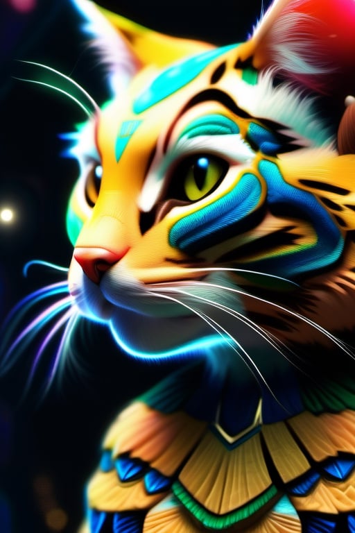 Feline:
Exotic animalian creature, very beautiful, truly detailed, high quality, masterpiece, uhd, 8k, vfx, epic, trending on artstation, 
sharp focus, Covered with brightly peacock pattern color furs, studio photo shoot, intricate detailed, by Greg rutkowski, epic, nature, 
full shot, symmetrical, Greg Rutkowski, Charlie Bowater, Beeple, Unreal 5, hyperrealistic, dynamic lighting, fantasy art

