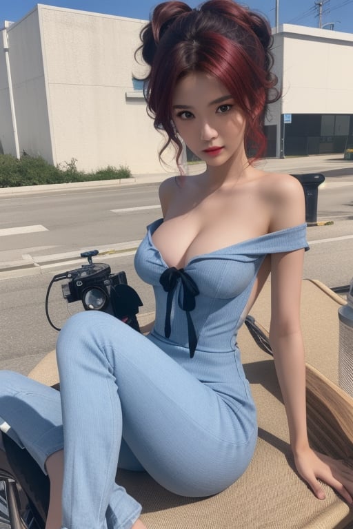 master piece, best quality, 1 girl, (colorful), (finely detailed beautiful eyes hyper and detailed face), cinematic, cinematic lighting, bust shot, extremely detailed CG unity 8K wallpaper, realistic cute anime girl in sexy black dress full body, red hair, detailed face, made up face, pretty, petite, proportioned face, large eyes, hires, octane render, highly detailed, unreal engine