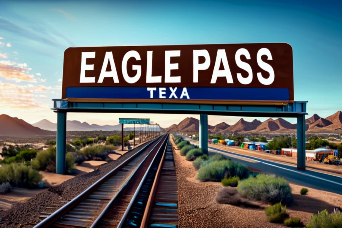 ((masterpiece photography)), ((Immigration across the Mexican Border in to Texas))), ((( migrants sneaking into the USA))), (((overhead sign that says, "Eagle Pass Texas"))), complex 3d render, intricate reflections, ultra-detailed, HDR, Hyperrealism, sharp focus, Panasonic Lumix s pro 50mm, 8K, octane rendering, raytracing, (((professional photography))), high definition, photorealism, hyper-realistic, bokeh, depth of field, dynamically backlit, sharp edges, studio, vibrant details, ((professional Color grading)), photorealistic , detailmaster2, (photo realistic), (Sharp Focus) 