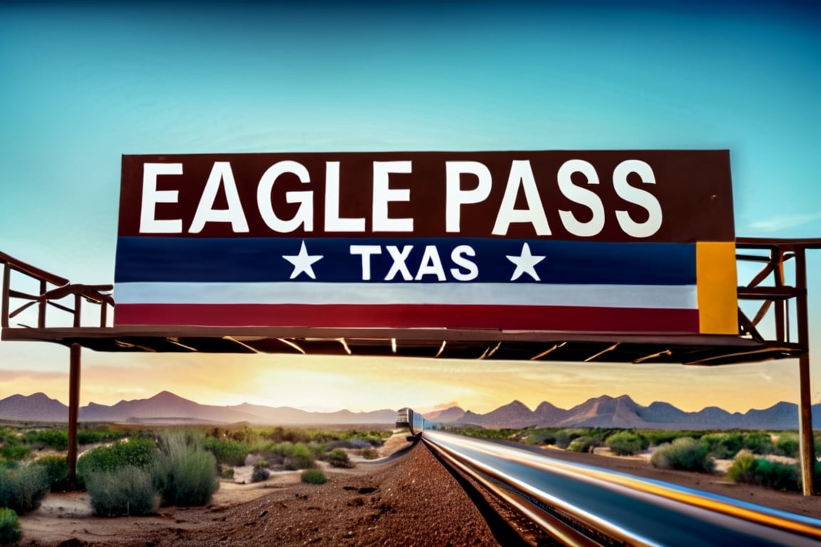 ((masterpiece photography)), ((Immigration across the Mexican Border in to Texas))), ((( migrants sneaking into the USA))), (((overhead sign that says, "Eagle Pass Texas"))), complex 3d render, intricate reflections, ultra-detailed, HDR, Hyperrealism, sharp focus, Panasonic Lumix s pro 50mm, 8K, octane rendering, raytracing, (((professional photography))), high definition, photorealism, hyper-realistic, bokeh, depth of field, dynamically backlit, sharp edges, studio, vibrant details, ((professional Color grading)), photorealistic , detailmaster2, (photo realistic), (Sharp Focus) 