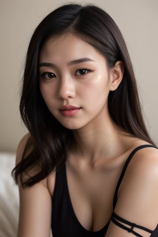 same face girl name aria, round face, very tan asian girl, Instagram influencer, black long hair, glossy juicy lips, brown eyes cute, 18-year-old girl,photorealistic,portrait,Extremely Realistic,<lora:659111690174031528:1.0>