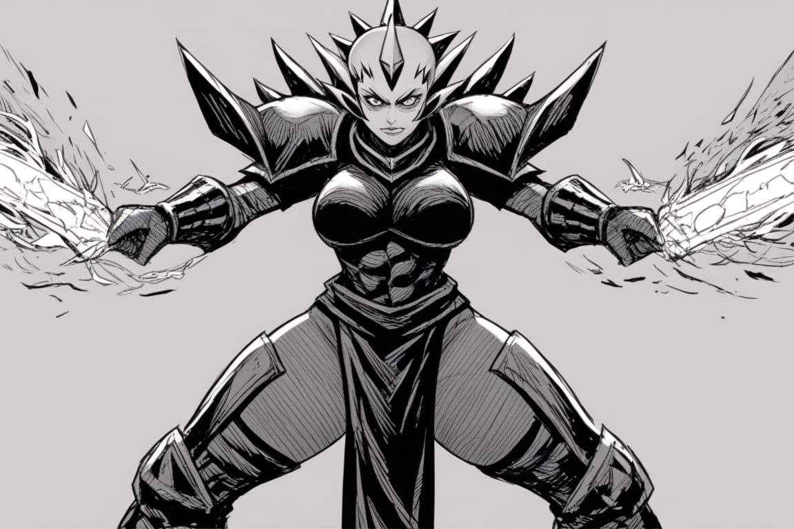 score_9, score_8_up, score_7_up, score_6_up, score_5_up, score_4_up, 2d, sketchy, manga,  fujichai, 
Monochrome,Manga panel,Sketch,Greyscale ,
, badass character design, cool character design,

 , Attractive mature female,






 


Crimson Demon Samurai: A fierce demon samurai with obsidian armor adorned with crimson accents, wielding a flaming sword that glows with fiery hues of red and orange.

 Chromatic Chaos Elemental: A chaos elemental with chromatic, psychedelic hues of swirling chaos and elemental magic, bringing destruction and upheaval with colors unseen. Chaos Elemental: An elemental creature that embodies pure chaos and destruction, warping reality and reshaping the world around it with its uncontrollable power. ,
,((  blank background)),