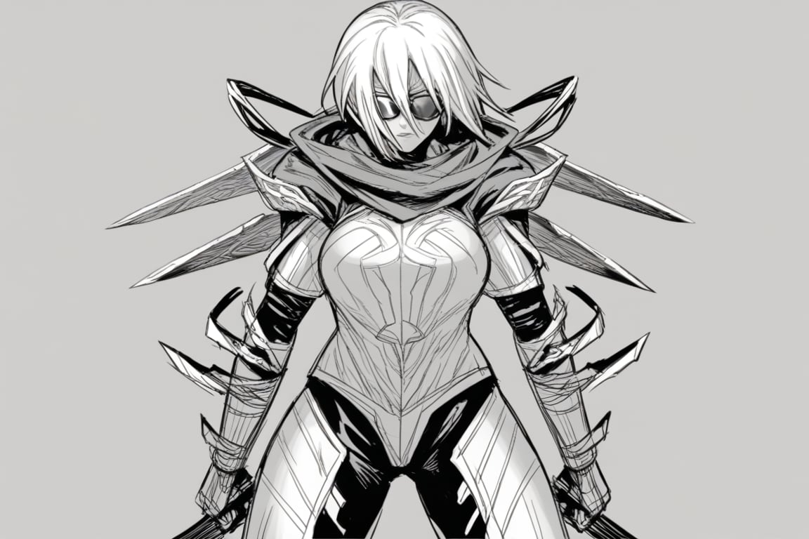 score_9, score_8_up, score_7_up, score_6_up, score_5_up, score_4_up, 2d, sketchy, manga,  fujichai, 
Monochrome,Manga panel,Sketch,Greyscale ,
, badass character design, cool character design,

 , Attractive mature female,


 Obsidian Shadowblade Ninja: A silent shadowblade ninja in obsidian attire, brandishing dual swords that gleam with a deadly sheen of obsidian black, reflecting light in shades of deep shadows.
Chromatic Chaos Elemental: A chaos elemental with chromatic, psychedelic hues of swirling chaos and elemental magic, bringing destruction and upheaval with colors unseen.

Chaos Elemental: An elemental creature that embodies pure chaos and destruction, warping reality and reshaping the world around it with its uncontrollable power.
,((  blank background)),