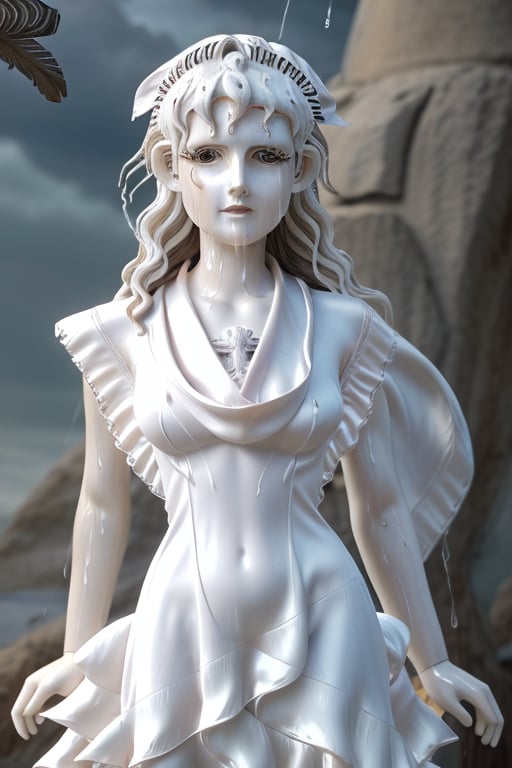 ((extremely detailed CG unity 8k wallpaper),(best quality),(ultra-detailed),(best illustration),(best shadow))

((an extremely delicate and beautiful child))

(((dynamic angle),(floating),(solo),(palestinian1girl),(long wavy curly hair),(expressionless))

(((white idol dress),(anglesailor dress),(wet clothes),(silk shawl),(frills))

(((beautiful detailed eyes),(detailed light),(feather),(nature),(sunlight),(river),(forest))

(((destroyedland))

((beautiful and delicate water),(painting),(sketch),(bloom),(shine))