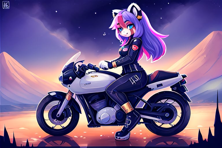 1930s (style),furry, kawaii, red_panda, ancient_egyptian, lavender_hair, blue_eyes, anthromorph, high_resolution, digital_art, cute_fang, golden_jewelry, messy_hair, curvy_figure, body scars, female, space suite, future, soldier, ,kusanagi motoko, city, outer_space, space_ship, raining, dripping, soaking, wet_clothing, sexy, animal_tail, fore_paw, motorcycle 