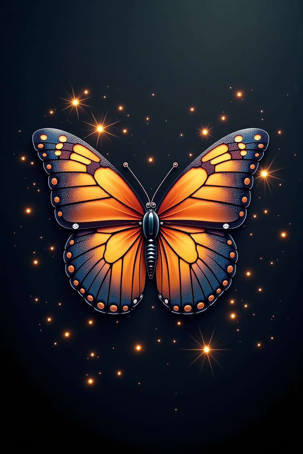 magic butterfly on a dark background