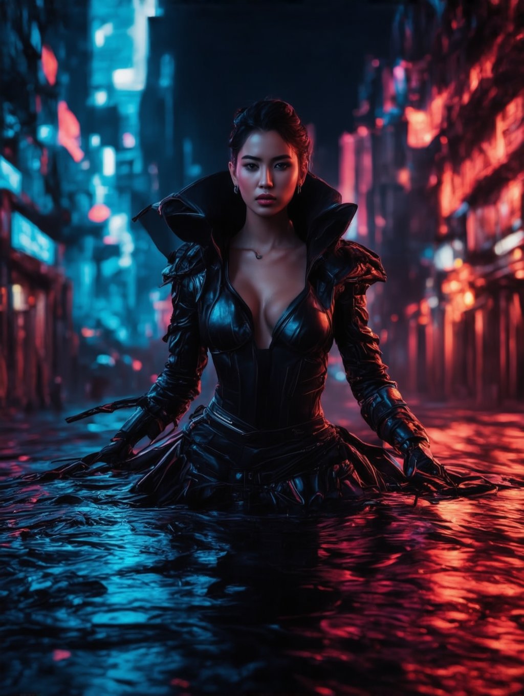 A gritty, high-contrast cinematic keyframe with a shallow depth of field, featuring a blurred background and a subject in focus, evoking a sense of intimacy and drama. Inspired by the works of Maciej Kuciara, Jama Jurabaev, and Wojtek Fus, this image blends the richness of cinematic color grading with the timeless charm of film photography. The color palette is a mix of deep, muted tones with bursts of vibrant colors, reminiscent of Kodak Porta 400 and Cinestill 800 film stocks. The lighting is moody and cinematic, with subtle vignette and bokeh effects that draw the viewer's attention to the subject. The overall aesthetic is filmic, with a grainy texture that adds to the image's emotional depth. The composition is carefully balanced, with negative space used effectively to create a sense of tension and atmosphere.