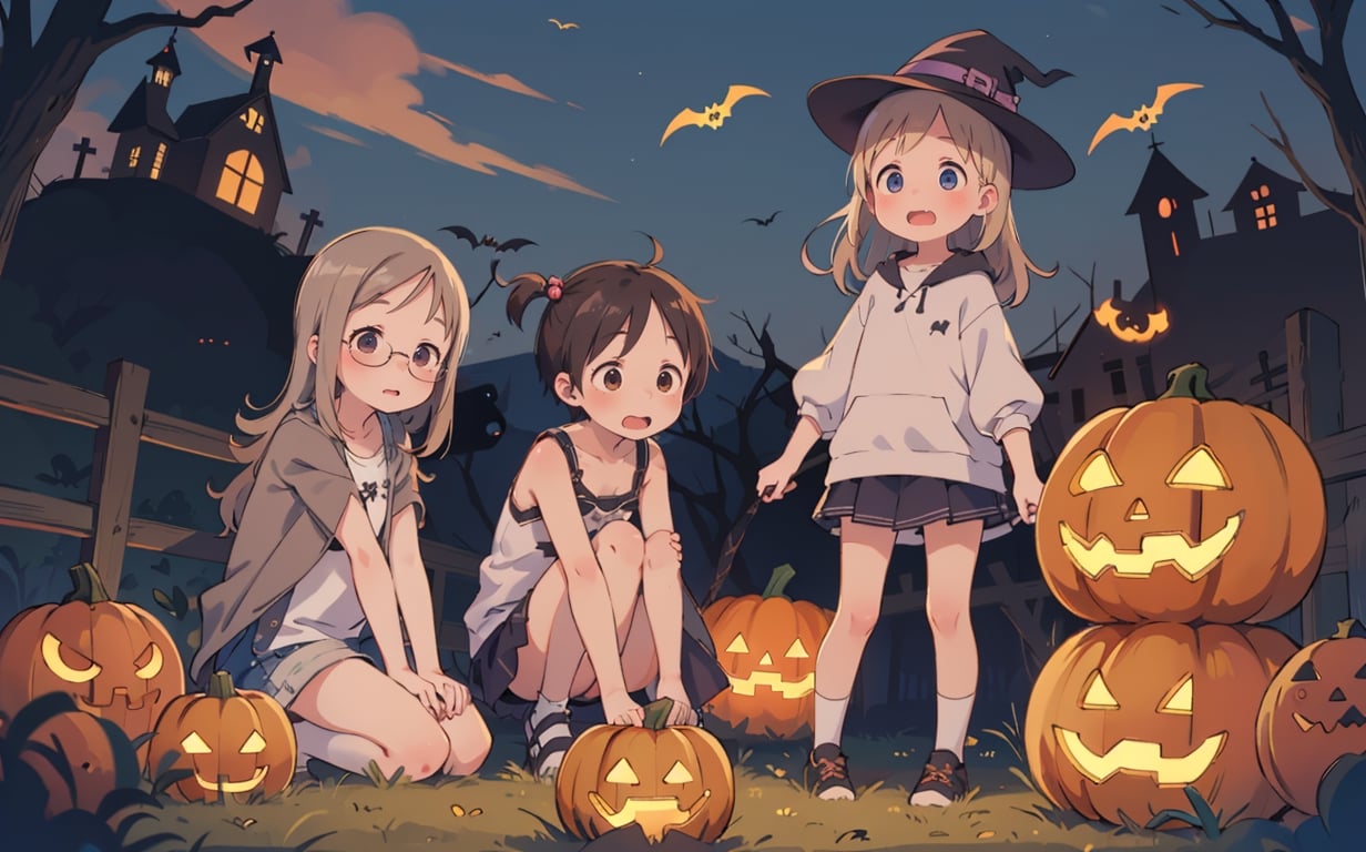 4girls, immatsuri | immiu | imchika | imana
Holloween, ghosts, pumpkin