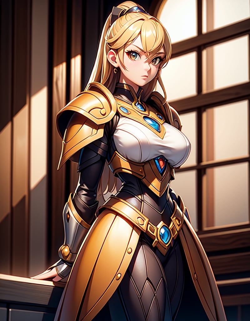 European and American women, A fashion model, shadow armor megaman x6:1:9, hyper ultra mega armor full power:1.9, tech, strong, warrior, space, war, full, imperial, buster, Glamour, paparazzi taking pictures of her, Blonde hair, Brown eyes, 8K, High quality, Masterpiece, Best quality, HD, Extremely detailed, voluminetric lighting, Photorealistic,perfecteyes,3DMM,DonMCyb3rN3cr0XL  ,Chinese general