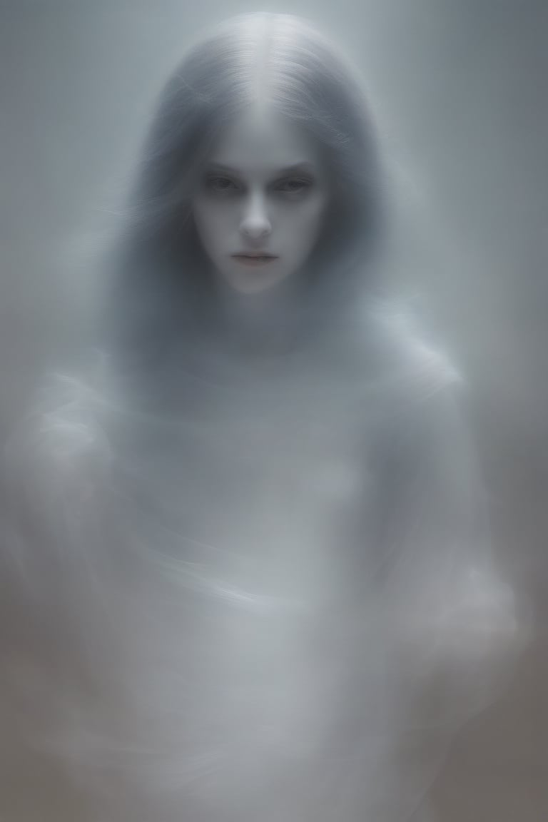 Beautiful ghost, close up, girl, midnight, pale skin, big breast, (huge hips), lust, sexy, arch back, big eyes, ultra realistic