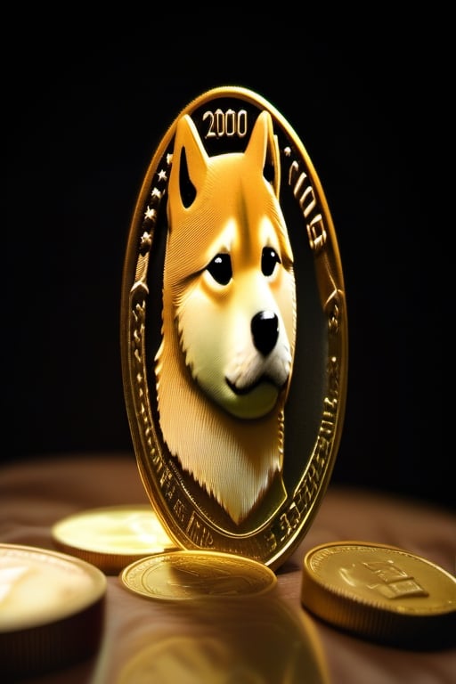 arafed dog on a coin with a coin in the background, doge, shiba inu portrait, shiba inu face, shiba inu dog, shiba inu, shibu inu, doge meme, coin, on a black background, anthropomorphic shiba inu, hyper detailed photo, japanese dog, shiba figurine with the words" doge coin" ove the coin
