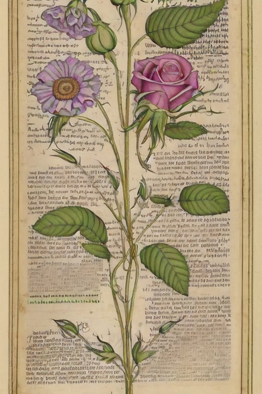 Voynich manuscript , voynich manuscript, rose flowers 