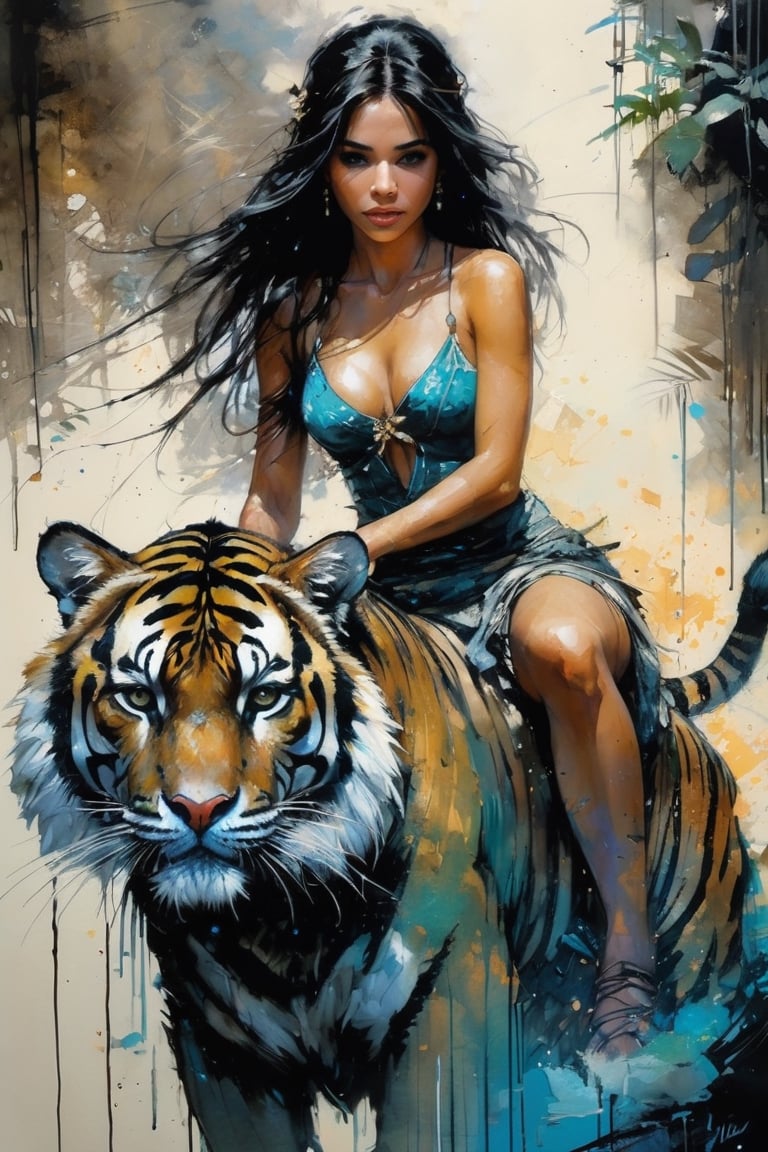 Linda joven princesa Jasmine, bonita, dulce, cabello oscuro, piel oliva, sosteniendo un gatito rayado de tigre, fantasía oscura, detalles intrincados, hiperdetallista, Jean Baptiste Monge, Carne Griffiths, Michael Garmash, seb McKinnon, obra maestra