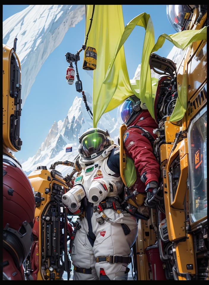 Highly detailed RAW color Photo, Rear Angle, Full Body, of (female space soldier, wearing vivid dark red and white space suit, helmet, tined face shield, re-breather, accentuated booty), outdoors, (looking up at advanced alien structure), toned body, big butt, (sci-fi), (mountains:1.1), (lush green vegetation), (two moons in sky:0.8), (highly detailed, hyperdetailed, intricate), (lens flare:0.7), (bloom:0.7), particle effects, raytracing, cinematic lighting, shallow depth of field, photographed on a Sony a9 II, 50mm wide-angle lens, sharp focus, cinematic film still from Gravity 2013, (NSFW)