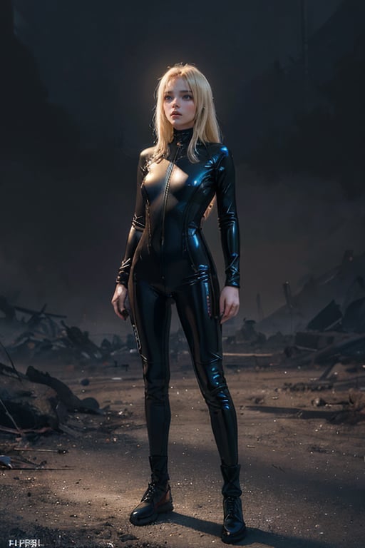 a 20 yo woman, blonde, (full body), dark theme, soothing tones, muted colors, high contrast, (natural skin texture, hyperrealism, soft light, sharp),weiboZH,latex bikesuit,3DMM,fate/stay background