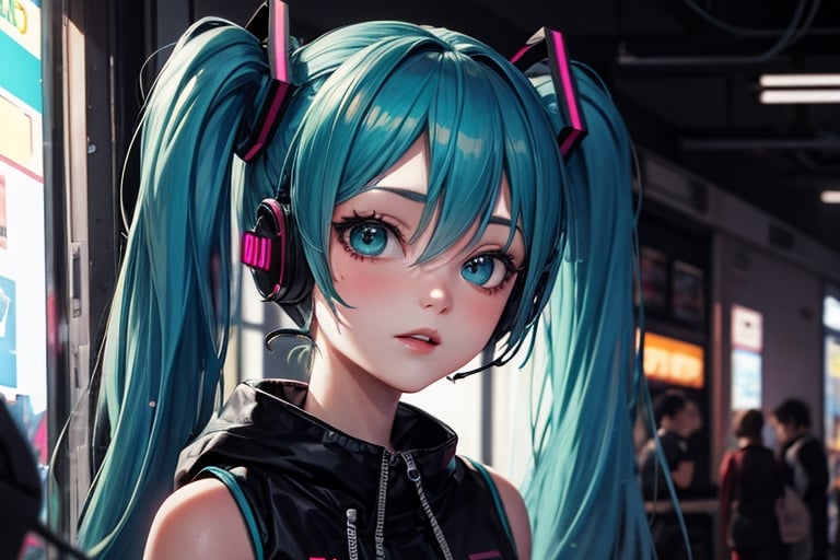 Hatsune Miku but its Cyberpunk