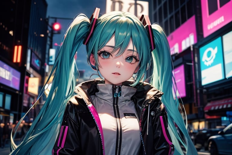 Hatsune Miku but its Cyberpunk