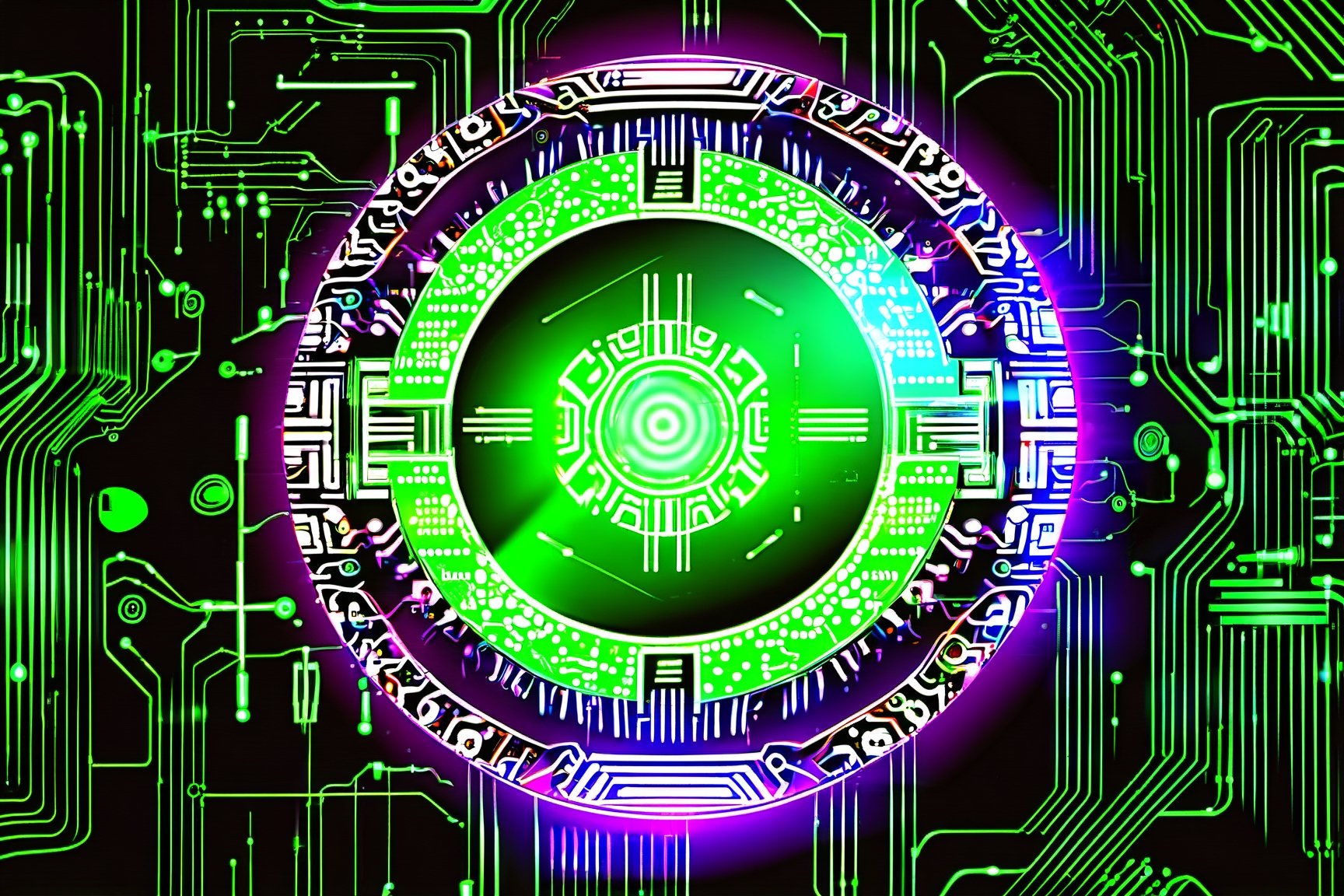 (((TA TEXT))), ((TA Artificial intelligence)), Neon technology background, chip, neon technology sphere, technology concepts, intelligence concepts HD wallpaper,DonMCyb3rSp4c3XL